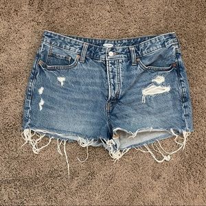 Old Navy High Waisted OG Straight Ripped Cut Off Shorts 1.5” Inseam